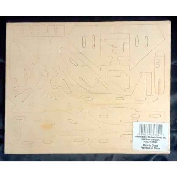 Woodcraft 3d Puzzle Wooden Fighter Jet - Picture 2 of 2